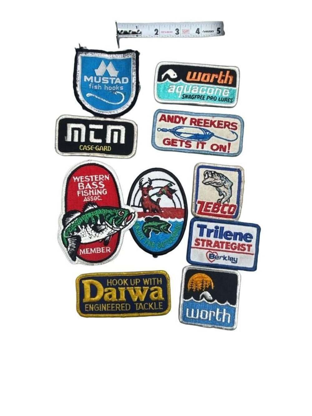Vintage Assorted Fishing And Outdoor Embroidered Patches Lot